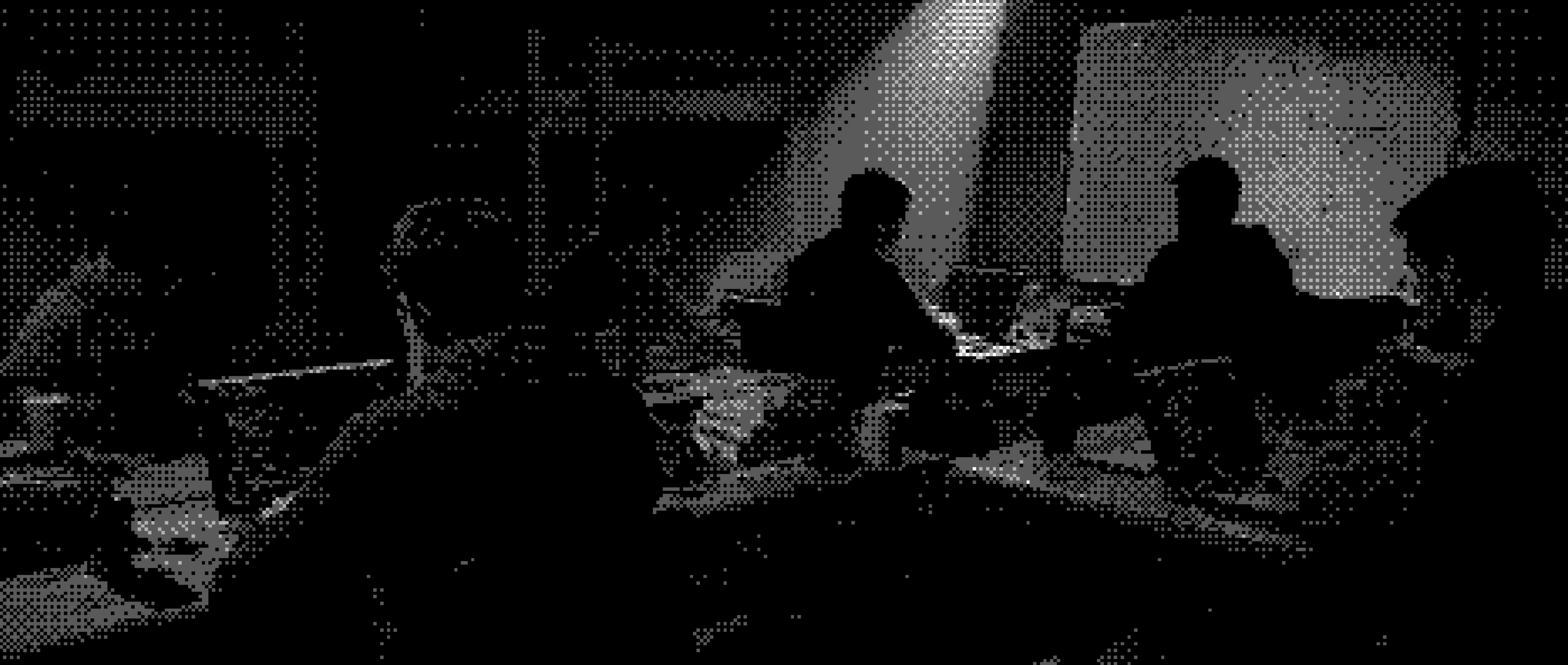 Black and white group working around computers